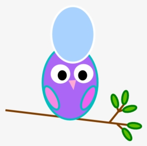 Purple Owl Blue Egg Svg Clip Arts 600 X 527 Px
