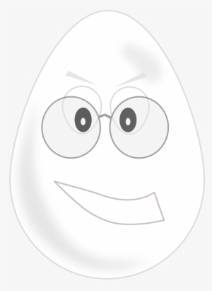 Orange Easter Egg Png Clip Art - Egg Wearing Glasses