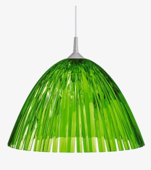 Reed, Una Pantalla Como Los Rayos Del Sol - Koziol Reed Hanging Lamp, Transparent Green