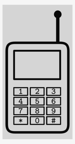 Cellphone Clipart Black And White