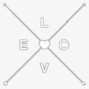 Overlay Blanco Love Corazon Heart Flechas - Firma