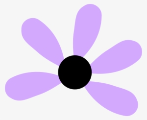 Lilac Flower Five Missing Clip Art - Flower Missing Petals Clip Art