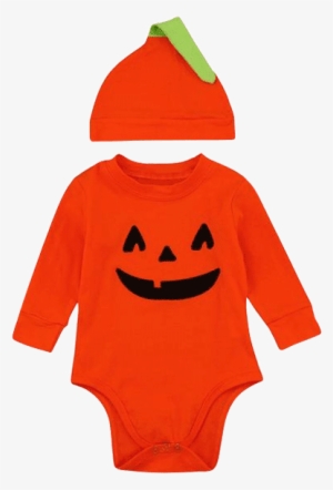 Petite Bello Bodysuit Set 0-6 Months Pumpkin Face Bodysuit - Romper Suit