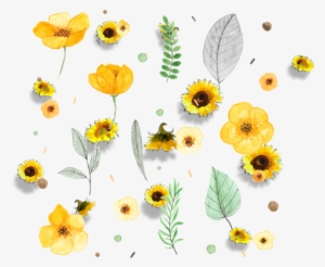 Flowers Frame Overlay Sunflowers Yellow - Prayer Journal : Praise And Thanks :prayer Request:journal:notebook:
