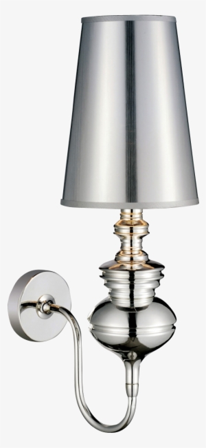 Chrome With Silver Shade 11w E14 Single Wall Light