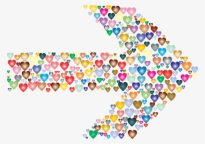 This Free Icons Png Design Of Colorful Hearts Arrow