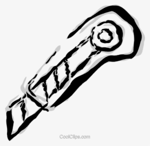 exacto knife royalty free vector clip art illustration - clip art
