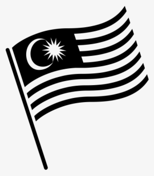 Malaysia Flag Black And White