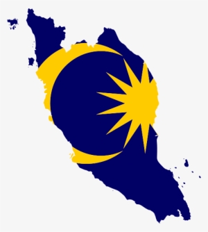 Flag Map Of West Malaysia - Malaysia Map Flag Png