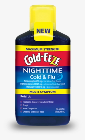 Maximum Strength Nighttime Cold & Flu Multi-symptom - Cold Eeze Cough Medicine