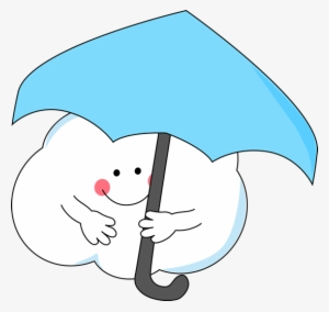 Cloud Under Umbrella - Umbrella And Cloud Clipart