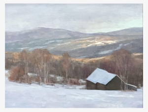 David Dodge Winter Landscape Oil Painting, Vermont - Landscape Painting