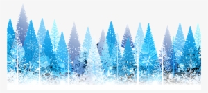 Hand Drawn Fairy Tale Winter Pine Forest Transparent