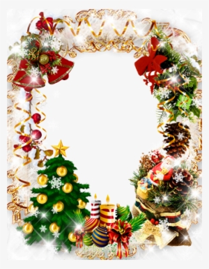 Guirnalda De La Navidad - Christmas Tree Oval Car Magnet