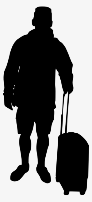 Free Png People With Luggage Silhouette Png Images - Portable Network Graphics