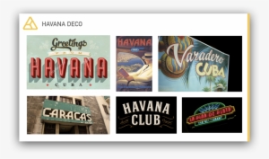 Havana Deco Logo Shadow - Art Print: Callahan's Vintage Touristic Greeting Card,