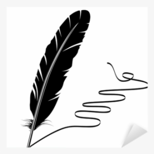 Vector Mohochrome Writing Old Feather And Flourish - Desenho De Pena De Escrever