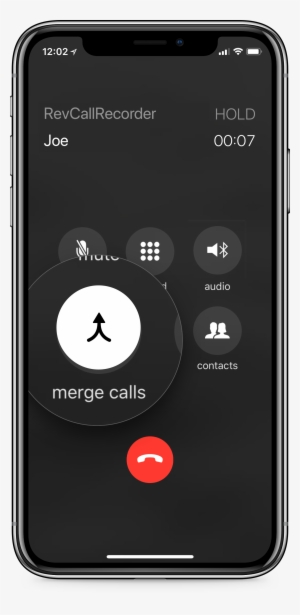 Iphone Using Rev Call Recorder App With Screen Prompting - Telephone Call
