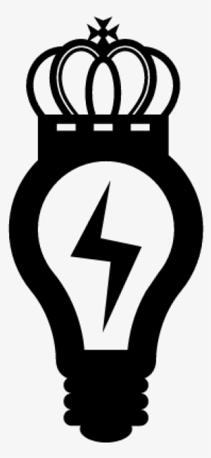 Lightbulb With Flash Bolt And A Crown Vector - Arte Para Camisa Tal Mae Tal Filha