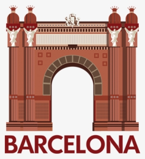 Arc De Triomf Wall Sticker - Arc De Triomphe Barcelone Dessin