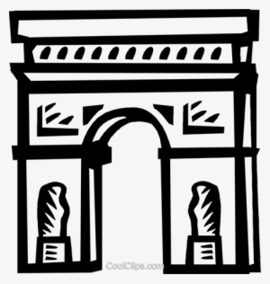 Arc De Triomphe Royalty Free Vector Clip Art Illustration - Ilustração Arco Do Triunfo