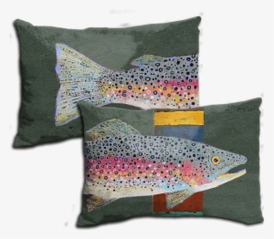 Rainbow Trout Pillow Old Wood Signs - Rainbow Trout
