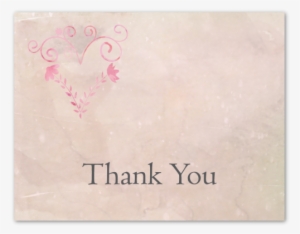 Pink Heart Thank You Card With Fold - Staal Bankiers