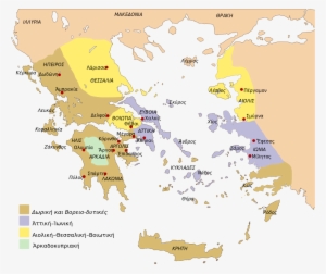 Ancient Greek Dialects-grc - Map Of Ancient Greece 400 Bc