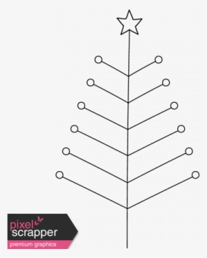 Drawn Christmas Tree Stick - Christmas Tree