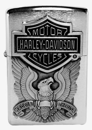 zippo harley-davidson eagle/logo emblem lighter pocket