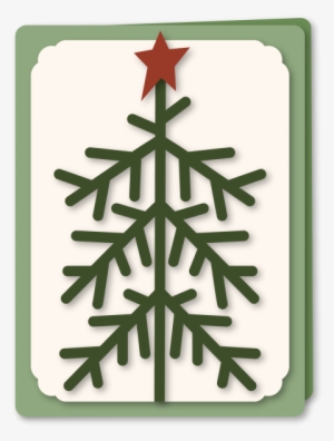Christmas Stick Tree A6 Card - Christmas Tree