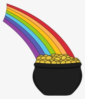Pot Of Gold And Rainbow Clip Art - Clip Art
