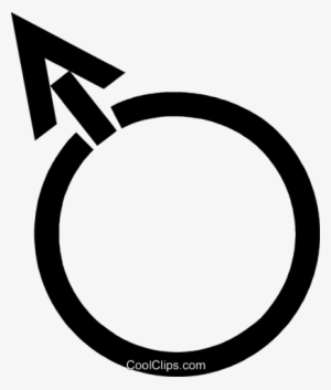 Male Symbol Royalty Free Vector Clip Art Illustration - Circle