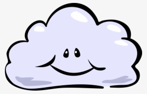 Vector Illustration Of Weather Forecast Happy Cloud - Clip Art