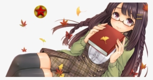 Glasses - Cute Nerdy Anime Girl