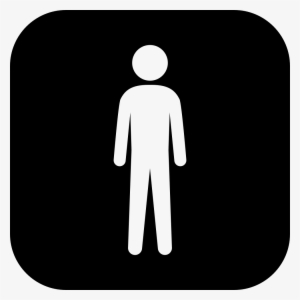Standing Man White Silhouette In A Black Rounded Square - Silueta De Mujer Png
