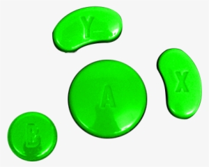 Lime Green Gamecube Buttons - Circle