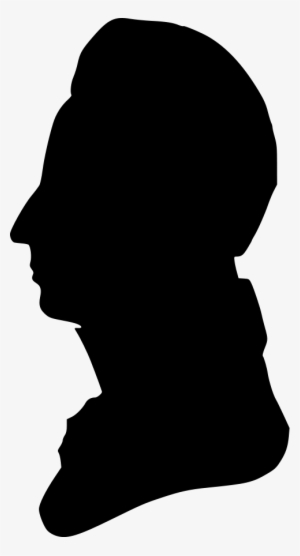 Silhouette Of Man Facing Left, No