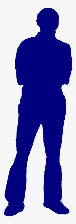 Blue, Man, Silhouette, Men, Background, Standing - Black Man Silhouette Png