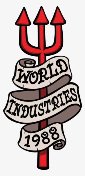 1988 Pitchfork Sticker - Tech Deck World Industries