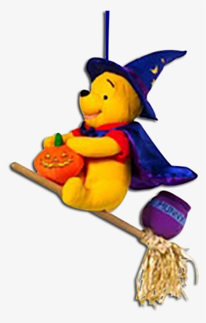 Winnie The Pooh Halloween Decoration Witch Broom Hanging - Winnie-the-pooh