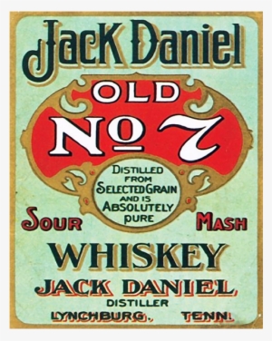 Jack Daniels Old Liquor Label - Jack Daniel Distillery