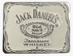 Jack Daniel's Label White Belt Buckle - Belt Buckle