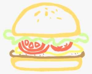 Hamburger Food Burger Meal Junk Cheeseburg - Burger Logo Black Background