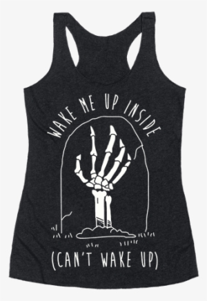 Wake Me Up Inside Racerback Tank Top - I M Trying My Best Cat