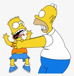 Bart Simpson With Homer Simpson - Simpsons Bart And Homer