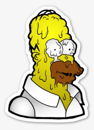 Melty Homer Simpson Sticker - Los Simpson Stickers Png