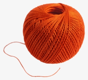 Ball Of Orange Wool - Wool Png