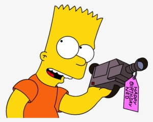 Homer Simpson Holding Camera - Bart Simpson Holding A Camera
