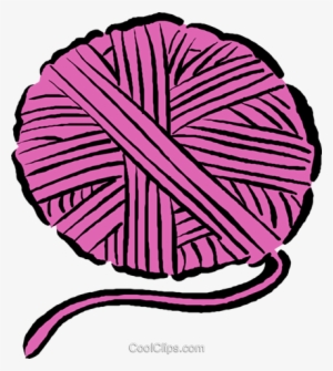 Ball Of Yarn Royalty Free Vector Clip Art Illustration - Yarn Clip Art